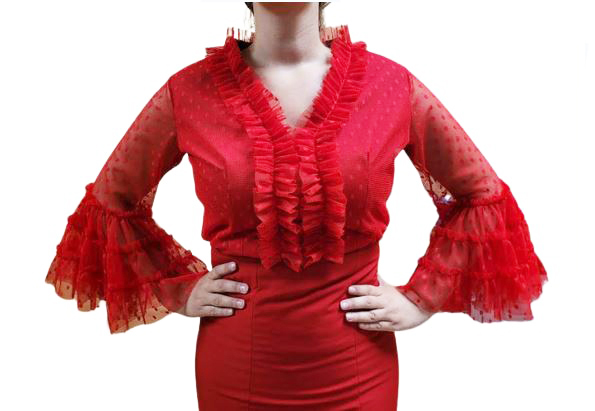 Plumeti Blouses in Red